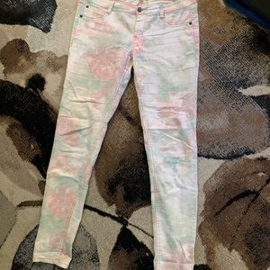 Floral jeans